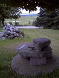 Road trip: Chipoudy, Pierre Thibodeau's millstone, found in a nearby creek