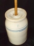 19th cent ceramic butter churn